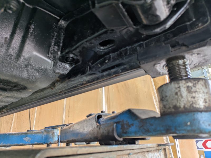 右ジャッキポイント錆・クローズアップ