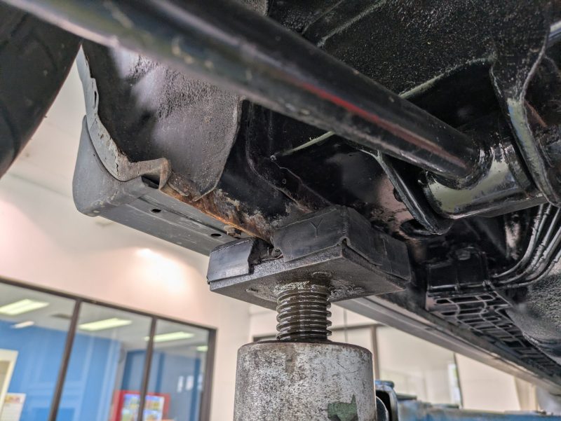 ジャッキポイント錆・クローズアップ